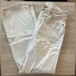 Abercrombie & Fitch Cream High Rise Jeans